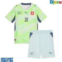 Švicarska Granit Xhaka #10 Gostujuci Dres za djecu SP 2026 Kratak Rukav (+ Kratke hlače)